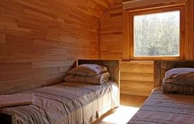 Wooden house bedroom