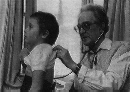 Doctor Konstantin Buteyko, leading Soviet physiologist, author of the Buteyko breating method, with a child.