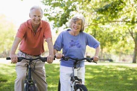 elderly do breathing with exercise