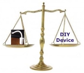 Frolov breathing device vs. DIY device on a scale compared