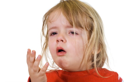 Girl coughing