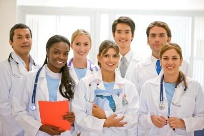 Young smiling medical doctors