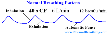 Normal respiratory rate graph